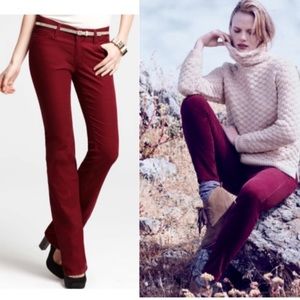 LOFT Cranberry Red Corduroy Jeans